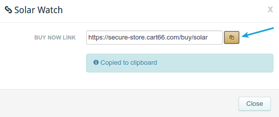 Copy Buy Now Link from Cart66 Cloud dashboard