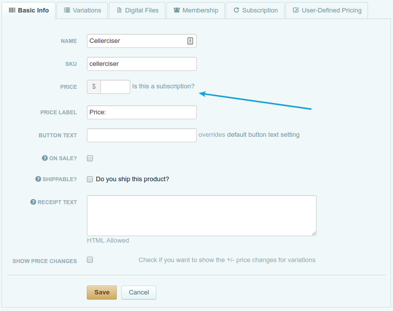 Basic information for payment plan product