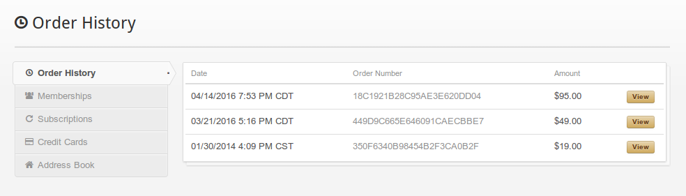 Cart66 Cloud secure customer portal for managing orders