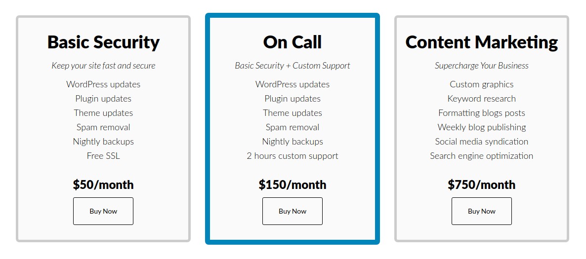 Selling WordPress Maintenance Plans On Your Website