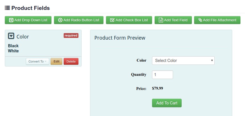 Cart66 product form preview