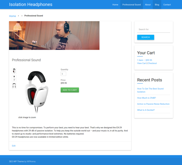 minimal wordpress theme with a focus on search engine optimization