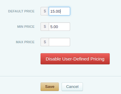 WordPress payment plugin feature: customer sets price for payment